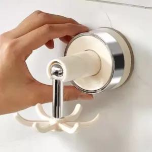 360도 회전 흡착식 거치대 주방용 후크 발 다용도 고리 문어 국자 집게 걸이