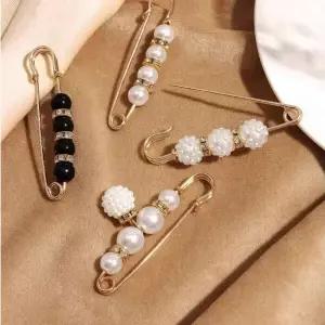 여성 스카프핀 패션 브로치 선물 진주 옷핀 6개 세트