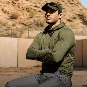 CQR 자외선차단 쿨링 경량 퀵드라이 긴팔 풀커버 후드티셔츠