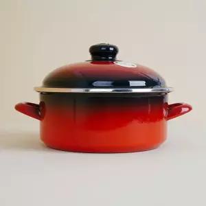 ELO 쿡포트 IH 낮은 빨간법랑 양수냄비 20cm