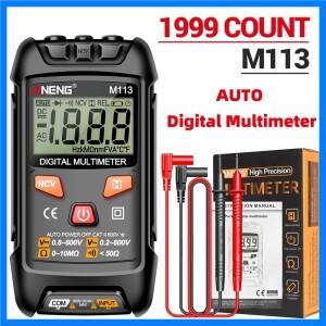 ANENG M113 자동 디지털 멀티미터 AC/DC 전압 측정기 1999 멀티메트로 옴 미터 LCD 자리 전압 전류 테스터