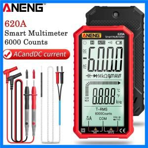 ANENG 디지털 스마트 멀티미터 트랜지스터 테스터 6000 카운트 True RMS 자동 전기 커패시턴스 미터 온도