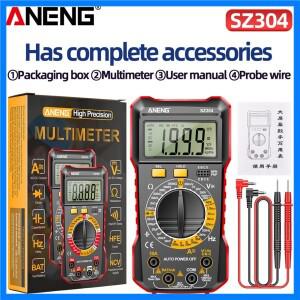 ANENG 디지털 멀티미터 트루 RMS 휴대용 다기능 고정밀 테스터 NCV AC/DC 전압 전류 저항 옴 투 SZ304