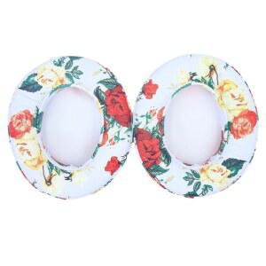 [미국배송] ACCIUK 교체 스튜디오 3 부품 BEATS DR. DRE STUDIO 2.0 B0500 B0501 유선 무선 헤드폰 부드러운 단백질 가죽 메모리 폼으로 채워진 제품(화이트 플라워 컬러)