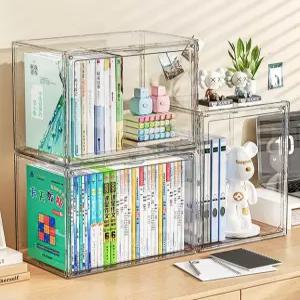 아크릴책보관함 투명 수납함 책상 거치대 전시 인테리어