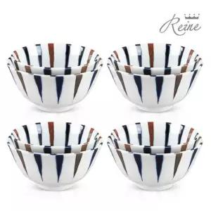 헨느 아이도쿠사 도자기 공기대접 8P세트 / 일본공대