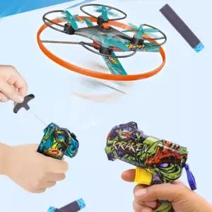 플라잉 드론 슈팅건 비행 장난감 스카이 드론 스피너