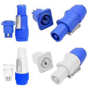 10피스 3Pin Powercon 커넥터 NAC3FCA 잠금 가능 케이블 플러그 섀시 소켓 LED 스크린 무대 조명용 AC 전원