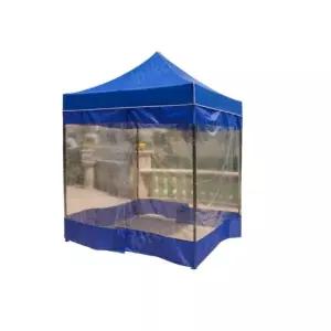 캐노피 간이 옥상 그늘막 소형 파란색 야외 부스 이동식
