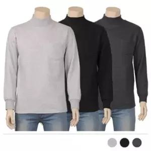 [하프클럽/]면스판 겨울 목폴라 폴라티 목티 폴라 면 남자 니트