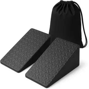 스쿼트 웨지 블록(페어) 스쿼트용 15° 뒤꿈치 들어 올리는 논슬립 EVA 경사 블록 ATG 종아리 스트레칭 및