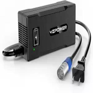 전동 휠체어 및 의자용 YZPOWER 24V 5A 리튬 배터리 충전기 - 프라이드 재즈/드라이브