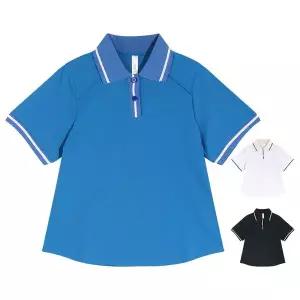 [클라우스] 여성 A라인 카라배색 골프 반팔티셔츠 FH25SW507 IS