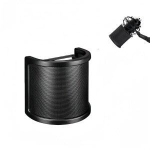 [미국배송] 업그레이드된 3레이어 팝 필터 메탈 메시 휴대용 마이크용 폼 에타민 쉴드 마스크 유튜브 스트리밍에 완벽합니다