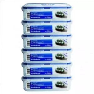 락앤락 클래식 직사각 밀폐용기 550ml 6개