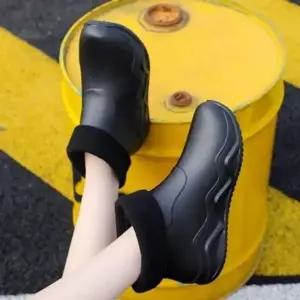 방수 퍼안감 패딩 숏부츠 폭신한 겨울 논슬립 방한화 겨울신발 보온부츠 데일리부츠 퍼털부츠 여성방한화