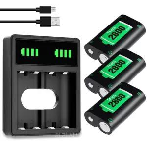 Xbox X용 2800mAh 게임패드 One 충전식 배터리/LED 충전기  S X 컨트롤러