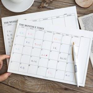 플래너 월별 미날짜 일정 수첩 공부 문구 사무실 학교 용품