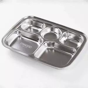 스텐 298UOT88 식판 급식판 나눔 접시 배식판 미니 식판