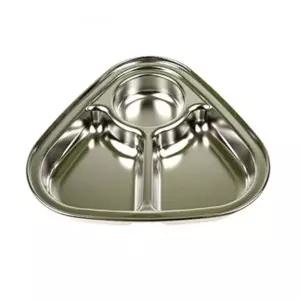 카네이션 920MDI58 스텐레스 간식쟁반 삼각식판 3칸식판 배식판