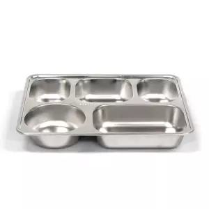 [룽스]군대식판 깊은 용 병원 급식 스텐 식판 304 5칸