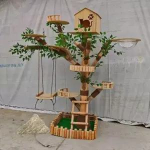 고양이 캣타워 나무모양 둥지형 스크래치 캣폴 예쁜 펜션