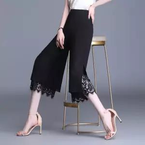 레이스 7부바지 라인댄스복 라틴댄스복 여름 팬츠 여성 캐주얼