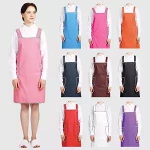 웰프런 단면 사선파이핑 방수앞치마 소/주머니