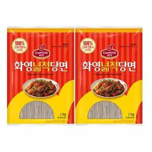 청정원 쉐프원 화영넓적당면, 1kg,,2개