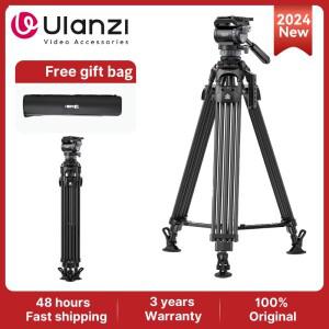Ulanzi VideoFast 조정 가능한 헤비 듀티 탄소 섬유 삼각대 164CM 댐핑 볼 베이스 스파이크로 10KG 부하