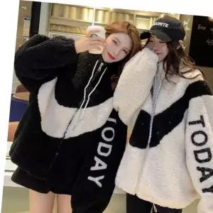 여성 남성 투데이 포인트 양털 따뜻 뽀글이 집업 점퍼