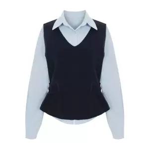 [롯데백화점]티뷰 크롭 셔츠 니트 베스트 세트_V6A-CSE006