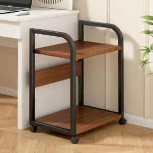 컴퓨터 본체 2단선반 받침대 프린터기 다이 복합기 데스크탑 이동식