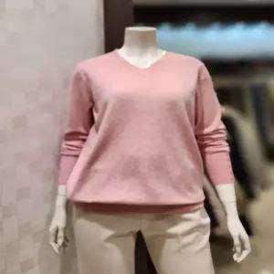 [벨라디터치] V3G1KT21 단추소매 V넥 니트티