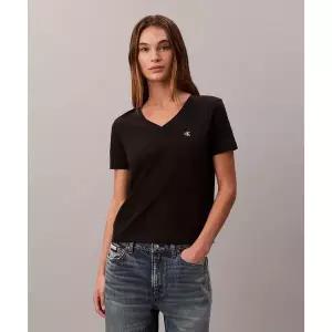 CALVIN KLEIN JEANS 여성 모노그램 브이넥 반팔 티셔츠47B205G UB147B205GUB1 117429