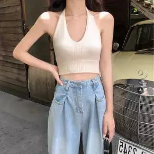 홀터넥나시 홀터넥 크롭나시티 3컬러 여자스