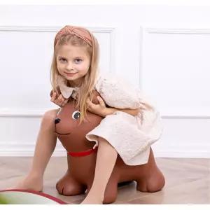 놀이방 신체놀이 통통 튕기는 강아지 점핑퍼피 브라운 탱탱말 애기짐볼 호핑말펌프