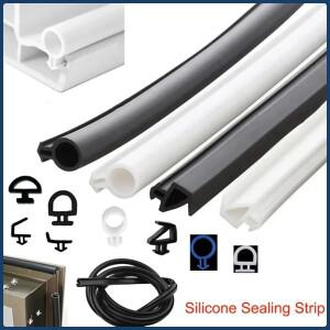 실리콘 씰링 스트립 브리지 알루미늄 합금 문짝 윈도우 방음 방풍 방수 카드 슬롯형 웨더스트립 1 2 5 계량