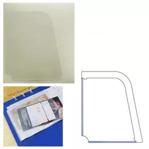 코너형 455RWS14 포켓 라벨테이프 중형 30매 바인더 속지 91x106다이어리 영수증 코너스틱 윈디