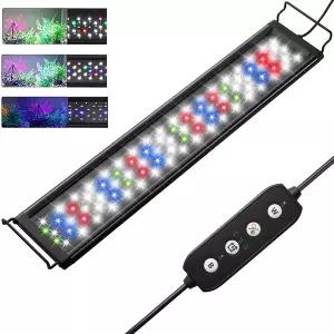메탈라이트 어항조명 수초용 30-60CM 인치 수족관 디밍 Iighting LED 조명 타이머 전원 끄기 메모리 기능