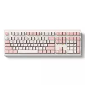 FL-ESPORTS NX108 유무선 블루투스 풀배열 기계식 키보드 크림 핑크 저소음 갈축