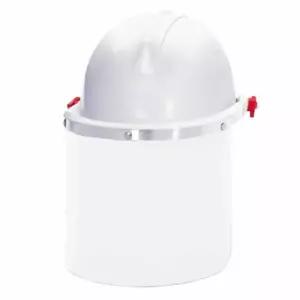 보안면 안전모 부착형 경고글 장착얼굴보호장비 예초기보 용접마스크 안면구 안면대 투명