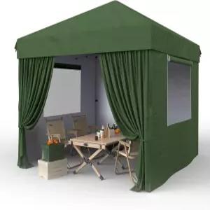 가비 10x10 팝업 캐노피 텐트 야외 1인용 헤비 듀티 상업용 인스턴트 쉘터 4-사이드월+화이트