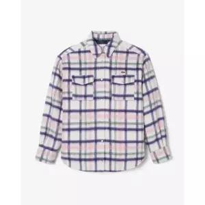 라코스테 브랜드관 여성 25FW 셔츠형 울체크 아우터 BF8435-55N AI9 핑크믹스 1019938