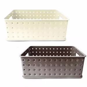 물방울 스택 바스켓 불투명 320x225x115mm 물통 바구니 수납 함 플라스틱 걸이