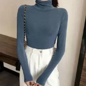 여성용 기모 스판 목폴라 긴팔티 가을 무지 베이직 기본티셔츠