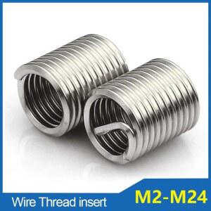 50PCS M2 헬리컬 M4 스크류 스테인레스 M24 M12 수리 와이어 M3 M8 인서트 M6 나사 304 M10 슬리브 M2 헬리코일 코일 M5 스틸