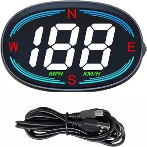 자동차용 GAOLAOSY GPS 디지털 속도계 HUD 헤드업 디스플레이(MPH Compass USB 연결 플러그 앤 플레이 범용