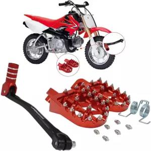 JFG 레이싱 모터사이클 접이식 기어 변속 레버 + 더트 바이크 풋 페그 CNC 유니버설 CR XR 50cc - 125cc RM