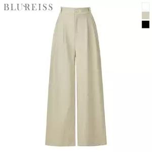 [블루레이스] 뒤밴딩 투핀턱 와이드 팬츠_B6S1PT7051